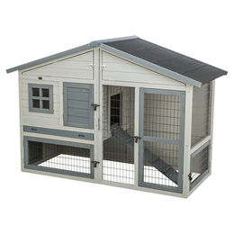Produktbild von Trixie Kleintierstall mit Freilaufgehege grau, Maße: 175 x 110 x 70 cm