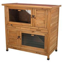 Produktbild von Trixie Kleintierstall mit Wärmedämmung dunkelbraun, Maße: 116 x 113 x 65 cm