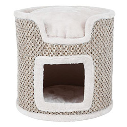 Produktbild von TRIXIE Kratztonne Cat Tower Ria lichtgrau/natur - 37 cm