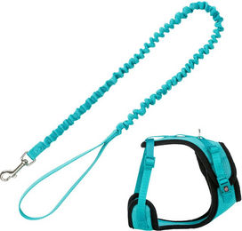 Produktbild von Trixie Mesh Y-Geschirr mit elastischer Leine türkis