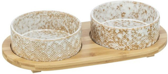 Produktbild von Trixie Napf-Set Keramik & Bambus