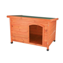 Produktbild von TRIXIE natura Hundehütte Classic mit Flachdach S-M 85x60x58cm braun