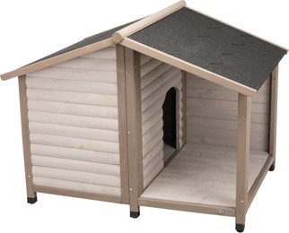 Produktbild von Trixie Natura Hundehütte Lodge mit Terrasse Größe S