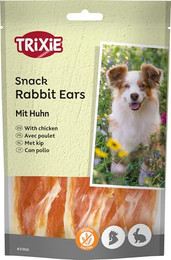 Produktbild von Trixie Premio Rabbit Ears Hundesnack mit Huhn und Kaninchenohren - 6 x 80 g