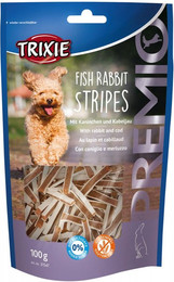 Produktbild von Trixie Premio Stripes mit Kaninchen & Kabeljau - 100 g