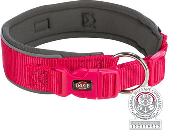 Produktbild von TRIXIE Premium Halsband extra breit fuchsia/grafit L-XL