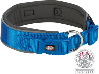 Produktbild von Trixie Premium Halsband extra breit royalblau/grafit Größe L-XL