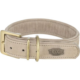 Produktbild von Trixie Pure Lederhalsband extra breit hellgrau XS-S