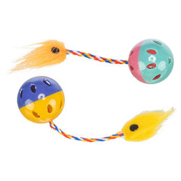 Produktbild von TRIXIE Rasselbälle-Set mit Spielschwanz