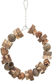Produktbild von TRIXIE Runde Vogelschaukel aus Holz und Tannenzapfen - 18 cm