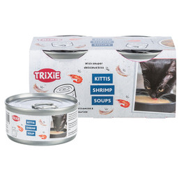 Produktbild von Trixie Shrimp Soup Katzensnack mit Huhn und Shrimps - 24 x 80 g
