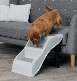 TRIXIE Treppe Kunststoff hellgrau 34x39x54 cm – Bild 1 von 8