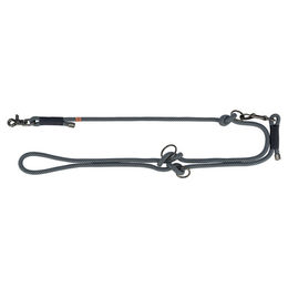 Produktbild von TRIXIE V-Leine Soft Rope verstellbare Hundeleine schwarz/grau - 2 m