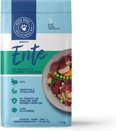 Produktbild von Trockenfutter Ente mit Süßkartoffel, Topinambur und Aroniabeere für Hunde - 2 kg