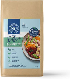 Produktbild von Trockenfutter Superfood Ente mit Pastinaken, Rote Beete, Orange, Spargel und Kürbis für Hunde - 2 kg