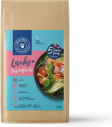 Produktbild von Trockenfutter Superfood Lachs mit Dill, Spinat, Fenchel, Spargel & Tomate für Hunde - 2 x 2 kg