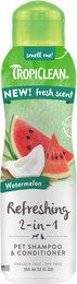 Produktbild von TropiClean Refreshing 2-in-1 Shampoo & Conditioner Wassermelone - 2 x 355 ml