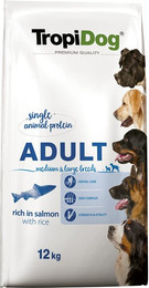 Produktbild von Tropidog Premium Adult Medium & Large Lachs - 2 x 12 kg
