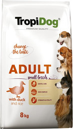 Produktbild von Tropidog Premium Adult Small Ente & Reis - 2 x 8 kg