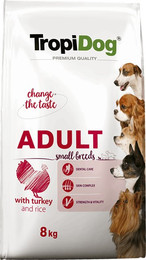 Produktbild von Tropidog Premium Adult Small Truthahn & Reis - 2 x 8 kg