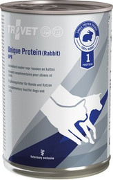Produktbild von TROVET Unique Protein Rabbit UPR Nassfutter für Hunde und Katzen mit Kaninchen 400g