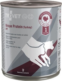 Produktbild von TROVET Unique Protein Turkey UPT Nassfutter für Hunde und Katzen mit Pute 800 g