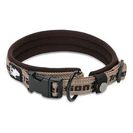 TrueLove Nylon Halsband mit Neopren unterlegt braun – Bild 1 von 2