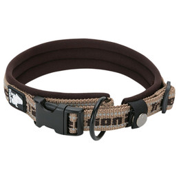 Produktbild von TrueLove Nylon Halsband mit Neopren unterlegt braun Größe L
