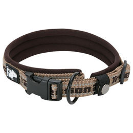 TrueLove Nylon Halsband mit Neopren unterlegt braun Größe M – Bild 1 von 2