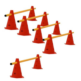 Produktbild von TRUTZHOLM Agility-Hürde Steckhürdenset 15-teilig höhenverstellbar rot