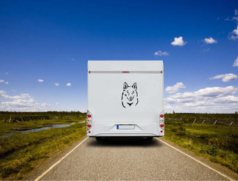 Produktbild von Tschechoslowakischer Wolfshund Kopf Auto Wohnmobil Aufkleber