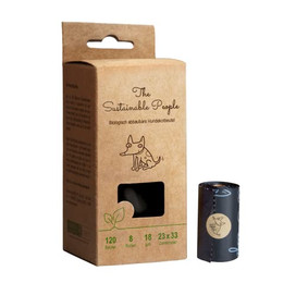 Produktbild von TSP Bio-abbaubare Hundekotbeutel Groß, Extra Dick (18µm) - 8 x 15 Stk.