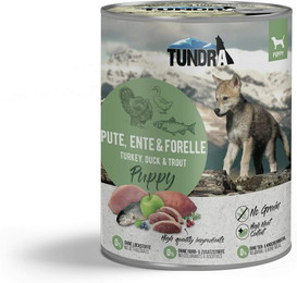 Produktbild von Tundra 6 x 800g Puppy Pute, Ente & Forelle