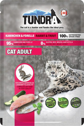 Produktbild von Tundra Cat 85 Gramm Katzennassfutter Sparpaket 32 x 85 Gramm Kaninchen & Forelle