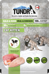 Produktbild von Tundra Cat Kitten 85 Gramm Katzennassfutter Sparpaket 32 x 85 Gramm Kalb & Huhn