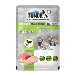 Produktbild von Tundra Cat Pouch Kitten Kalb & Huhn - 16 x 85 g