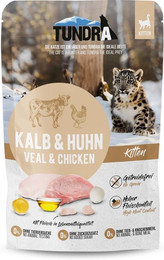 Produktbild von Tundra Cat Pouchpack Kitten Kalb & Huhn - 16 x 85 g