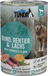 Produktbild von Tundra Dog Rind, Rentier und Lachs 12x400g