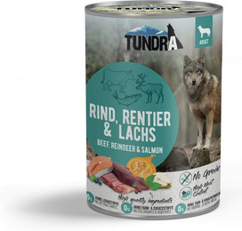 Produktbild von Tundra Sparpaket 12 x 400g Dog Rind, Rentier & Lachs