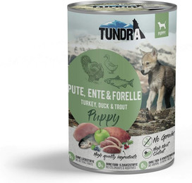 Produktbild von Tundra Sparpaket 12 x 400g Puppy Pute, Ente & Forelle