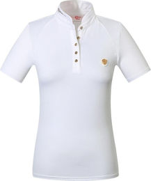 Turnier-Poloshirt Reiten Damen Covalliero Goldana – Bild 1 von 4