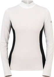 Produktbild von Turnier-Reiterpolo mit langen Ärmeln für Damen Cavalliera Elegant Stripe