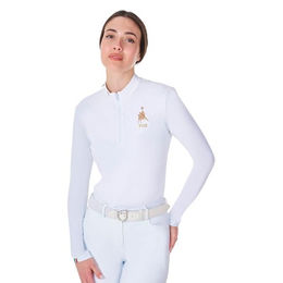 Turnierpolo mit langen Ärmeln Damen Equestro X Fise – Bild 1 von 5