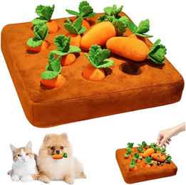 TUWENA Tier-Intelligenzspielzeug Generisch Schnüffelspiele Hund, Haustiere Karotten Puzzle Spielzeug, Intelligenzspielzeug für Hund, Interaktives Spielzeug Plüsch Karotte – Bild 1 von 5