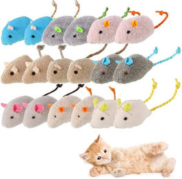 TUWENA Tierkuscheltier 18 Stück Katzenminzen Spielzeug, Plüsch Katzenspielzeug Maus Set, (18-tlg) Für Katzen zum Spielen, Streicheln, Zähneknirschen und zur Vertreibung – Bild 1 von 5