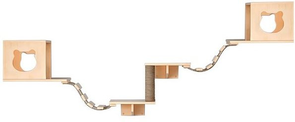 Produktbild von TWSOUL Katzen-Kletterwand Deluxe-Klettergerüst-Set
