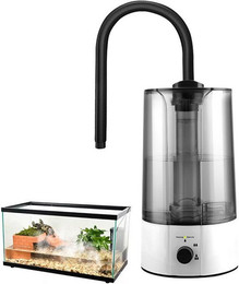 Produktbild von TWSOUL Terrarium 4L Reptilie Luftbefeuchter Ausziehbarem Rohr Sprühgrößeneinstellung, Ultraleiser Zerstäuber mit Trockenlaufschutz, Amphibien, Nasspflanzen