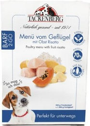 Tackenberg Barf 2 Go Geflügel Menü mit Obst Risotto für Hunde 500 g – Bild 1 von 5