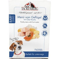 Produktbild von Tackenberg Barf 2 Go Geflügel Menü mit Obst Risotto für Hunde 500 g