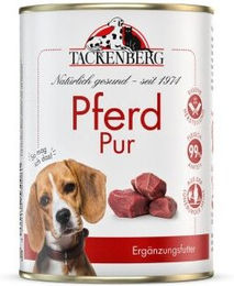 Produktbild von Tackenberg Nassfutter Hund Pferd Pur Monoprotein ohne Farb- und Aromastoffe 6x400 g